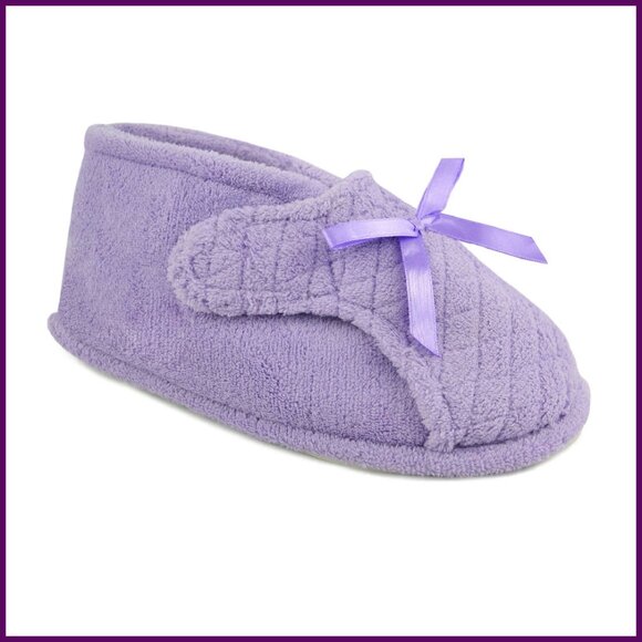 Adjustable Front Flap Slippers with Memory Foam, Sizes 5-11 - Picture 1 of 6